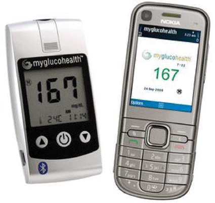 Image: The MyGlucoHealth Diabetes application for mobile diabetes management (photo courtesy Entra Health Systems).